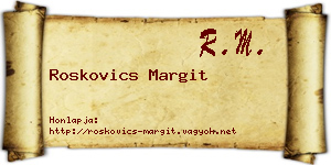 Roskovics Margit névjegykártya