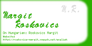 margit roskovics business card